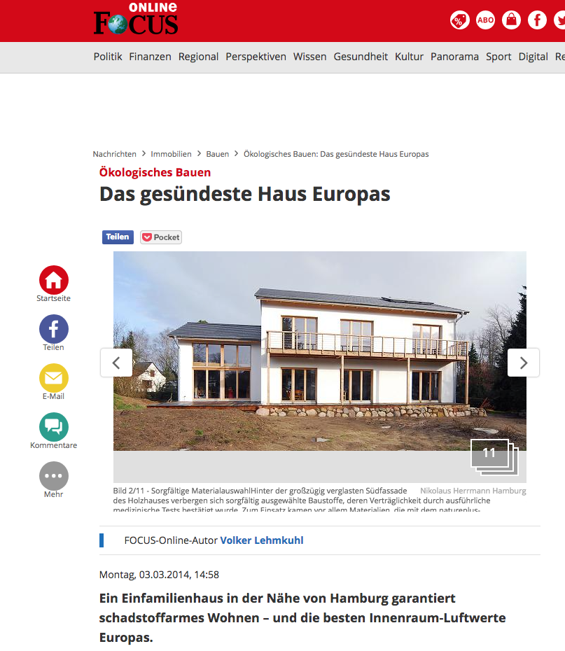 DAS GES&Uuml;NDESTE HAUS EUROPAS, Focus-Online, Seite 1